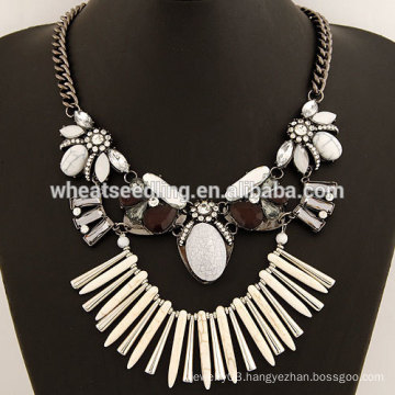 Hot sale popular alloy chain diamond ramel exaggerated necklace